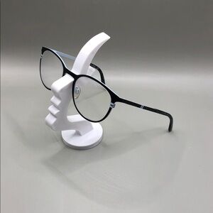 Skaga SK2809 ELSA Glasses FRAME Round Titanium Fill Rim 50-20-135 Black Blue